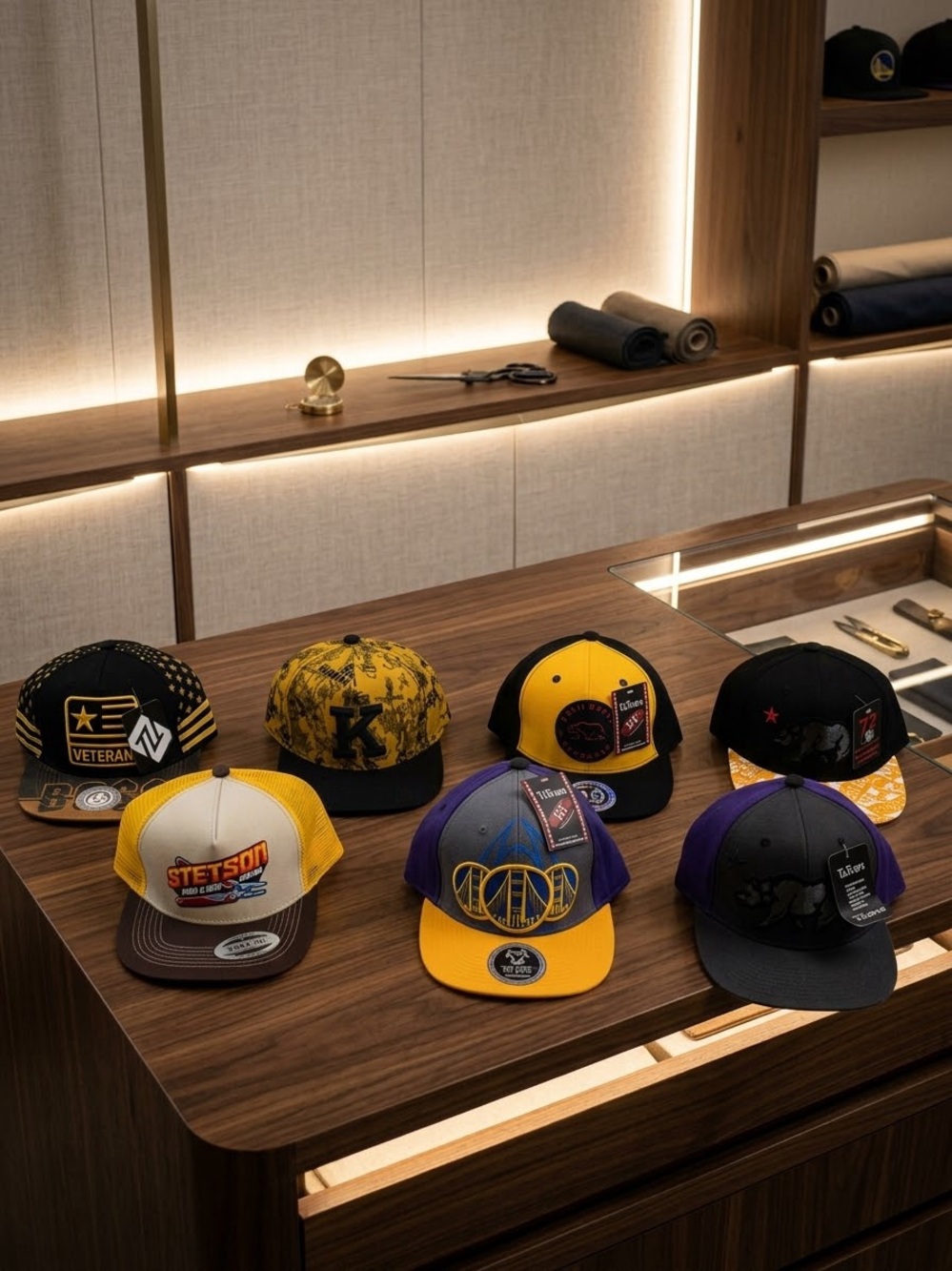 Stetson Yellow and Black Mesh Trucker Cap